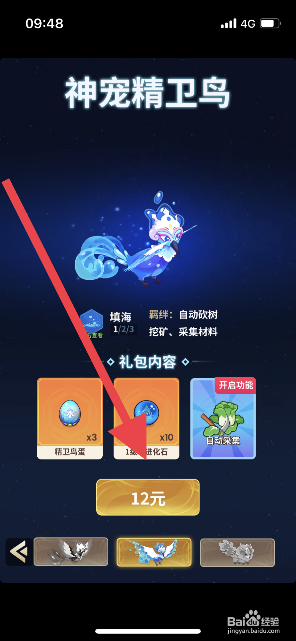 史小坑的花前月下如何获取神宠精卫鸟