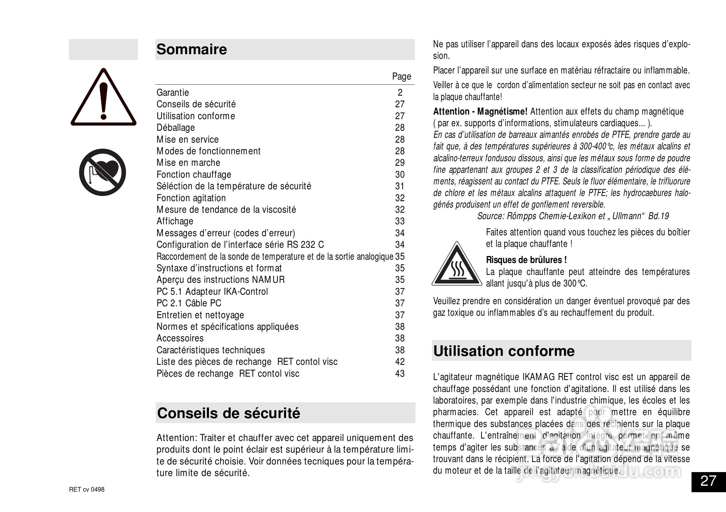 IKA RET控制型安全加热磁力搅拌器使用说明书:[3]