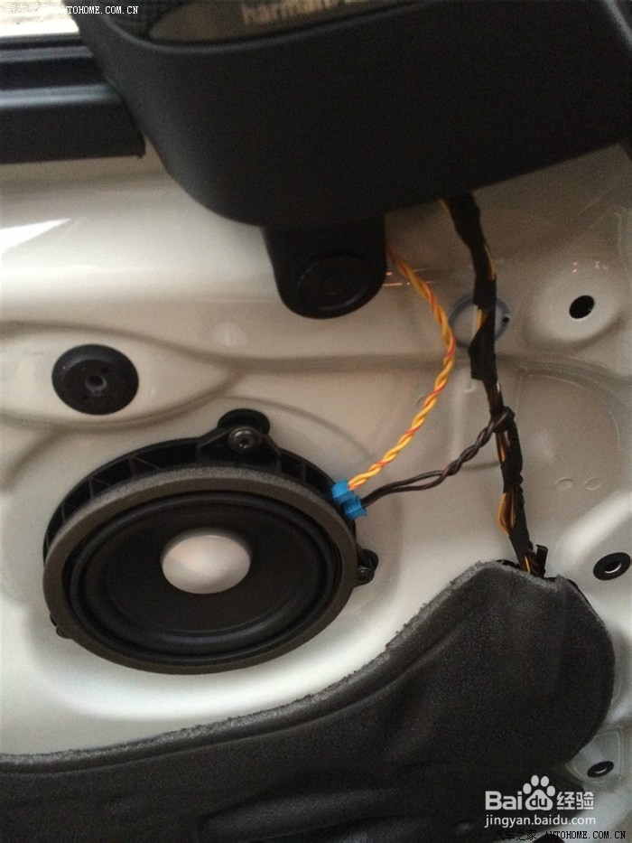 宝马高音头 宝马5系改哈曼卡顿高音头施工实拍