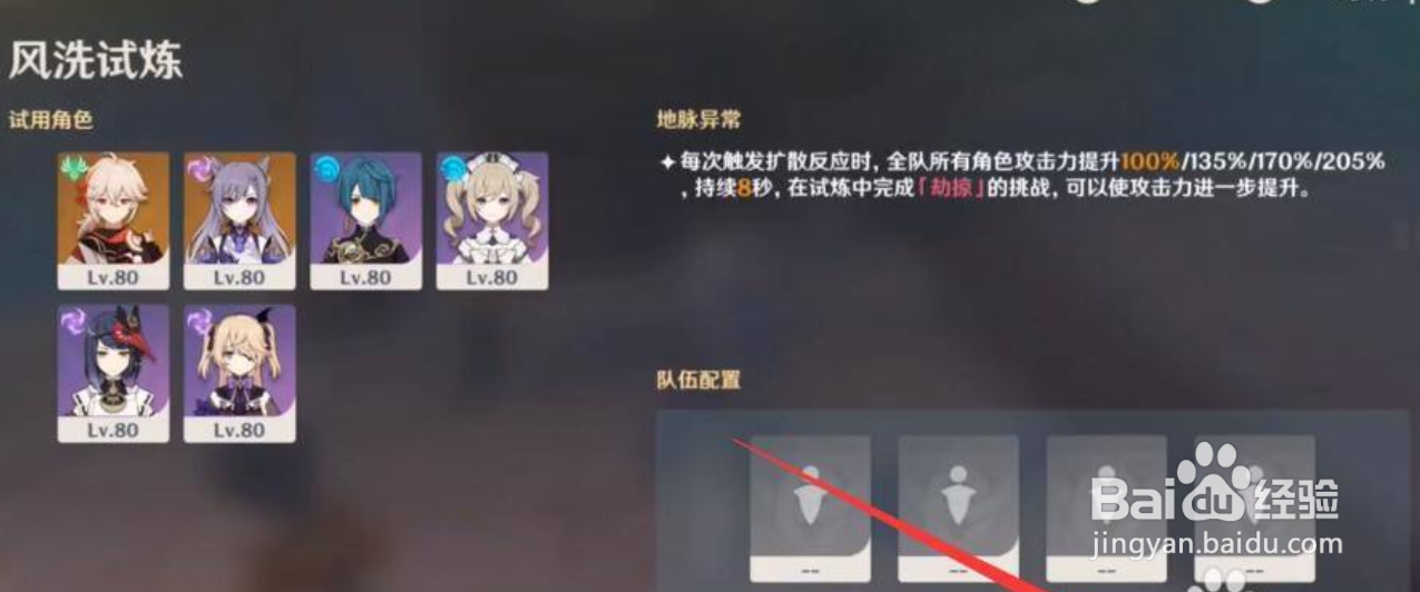 原神风洗试炼阵容推荐