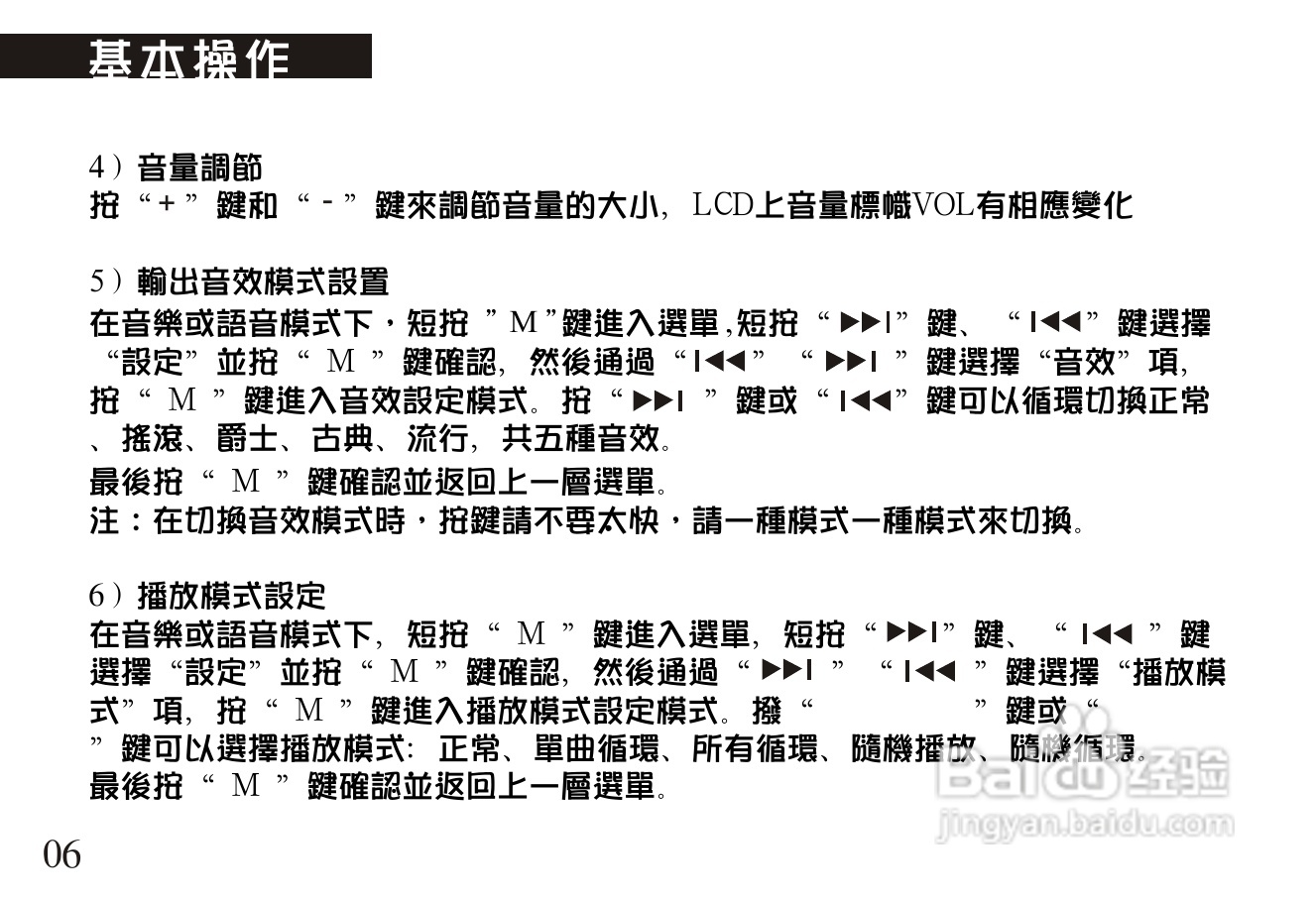 旺德电通MK-742L MP3数位随身听说明书:[1]