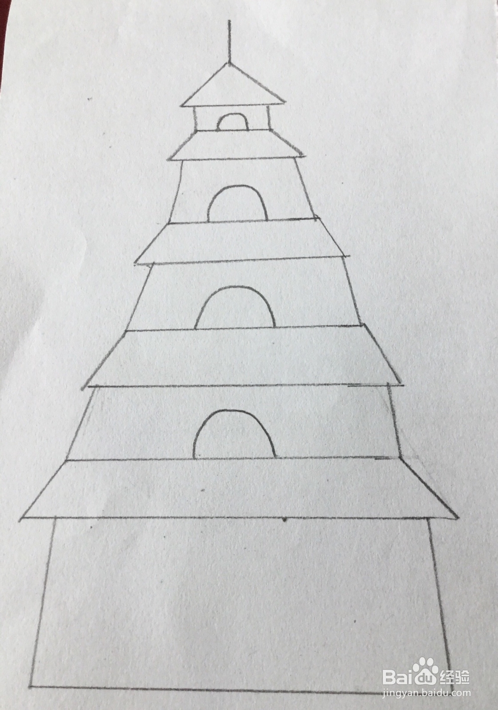塔楼的简笔画