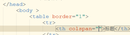 html表格横向合并单元格