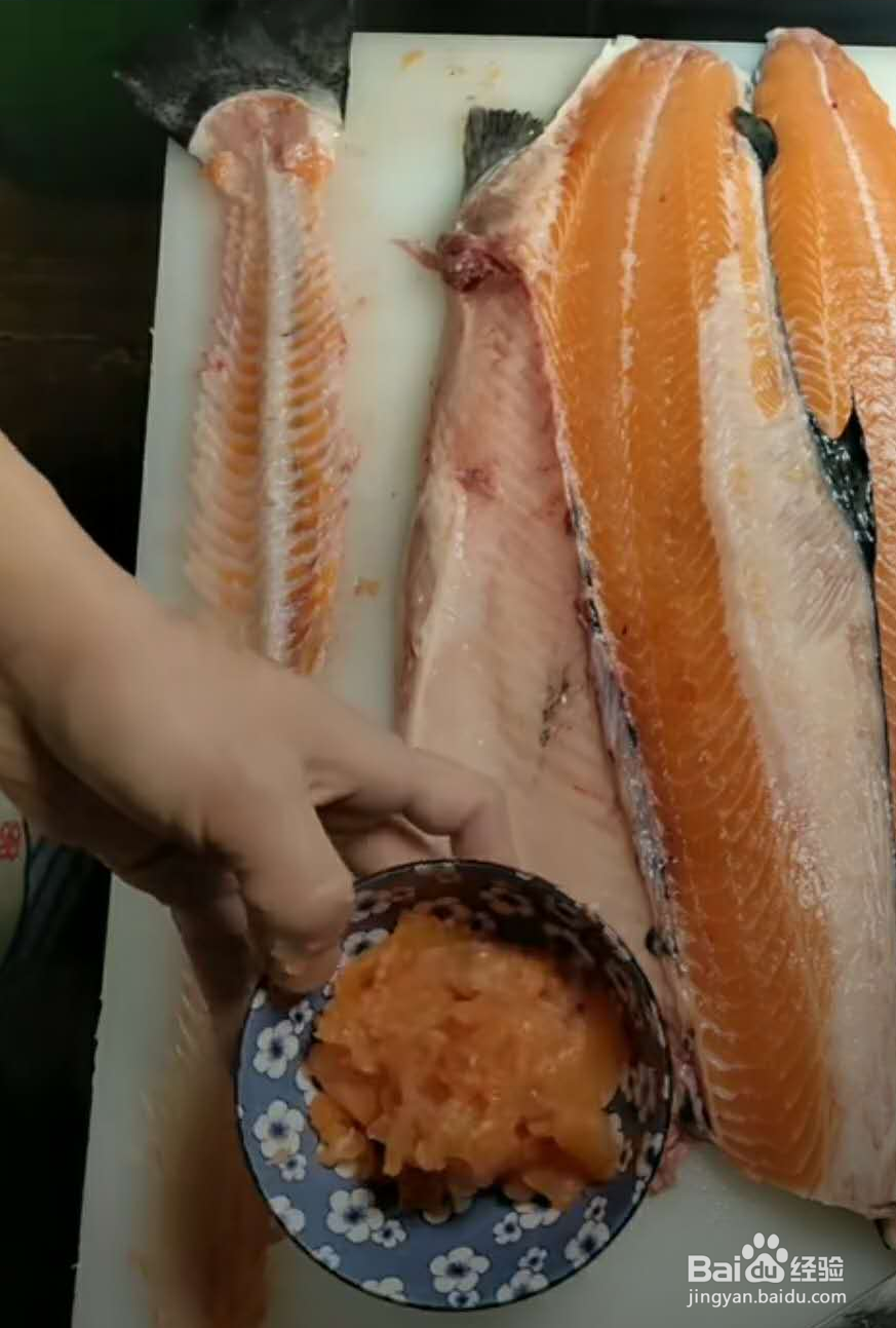 三文鱼各部位切片图解