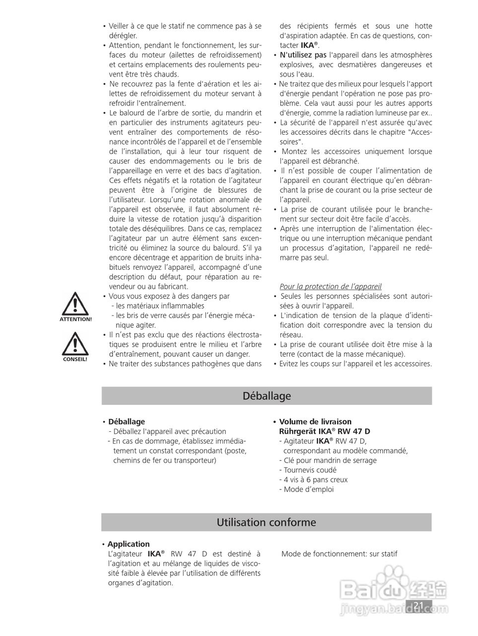 IKA RW47D顶置式机械搅拌器使用说明书:[3]