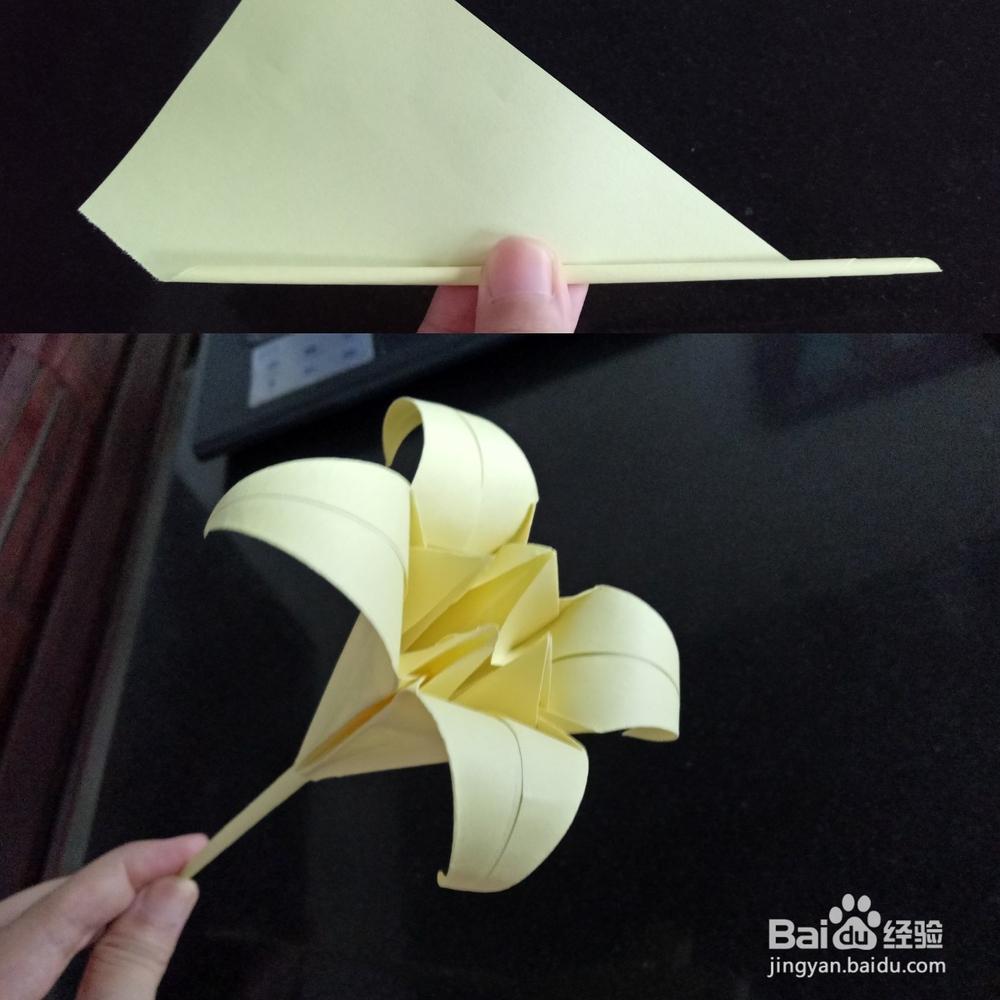 百合花的折纸教程