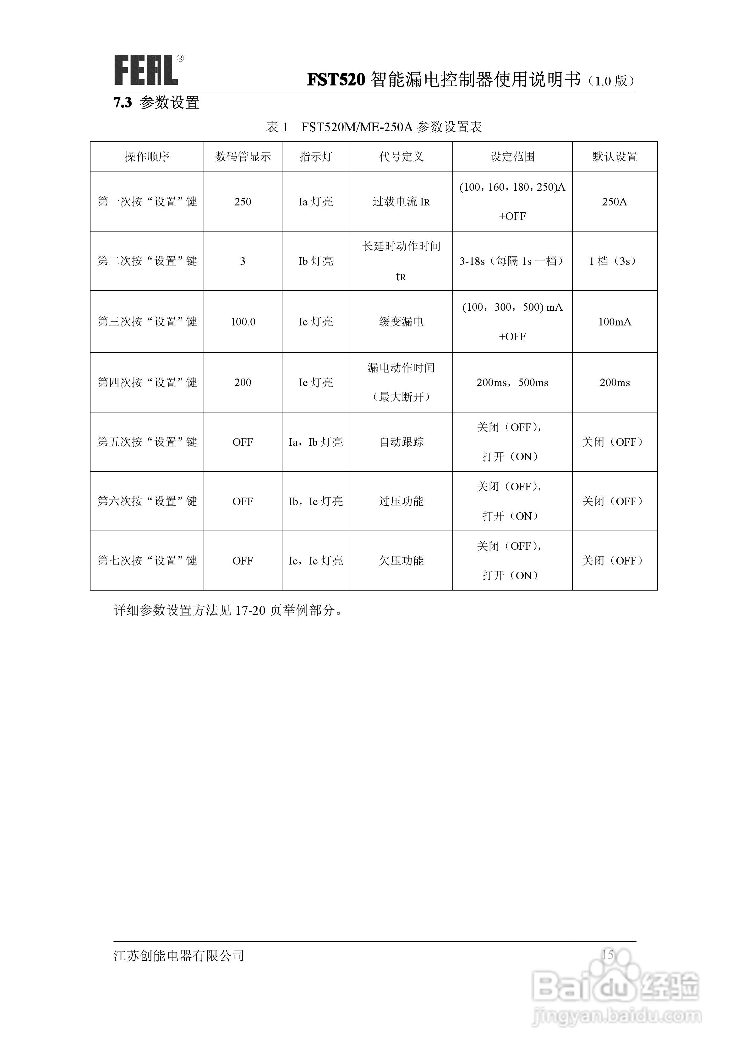 FST520智能漏电控制器使用说明书1.0:[2]