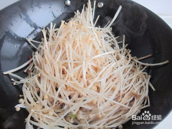 金针菇黑木耳炒肉丝