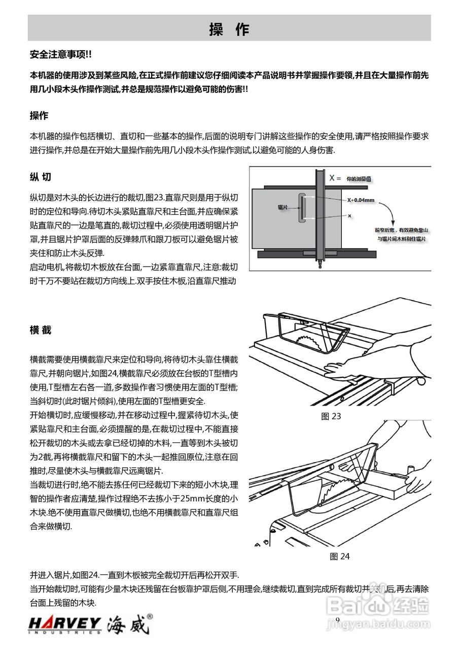 海威10'豪华台锯HW110LG-30操作说明书:[1]