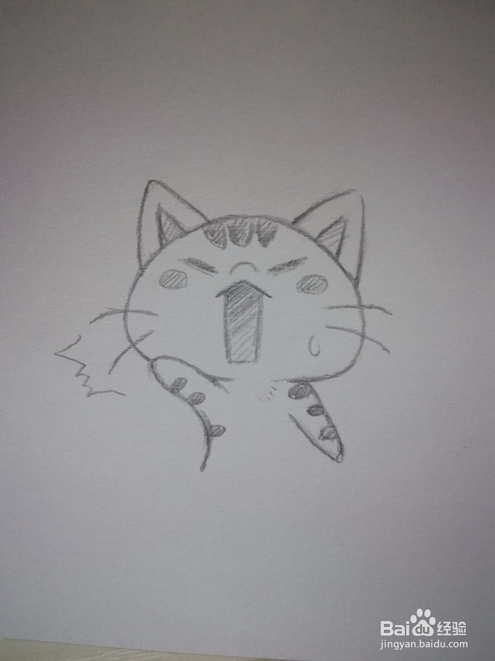 <b>卡通简笔画斑点猫咪手绘教程</b>