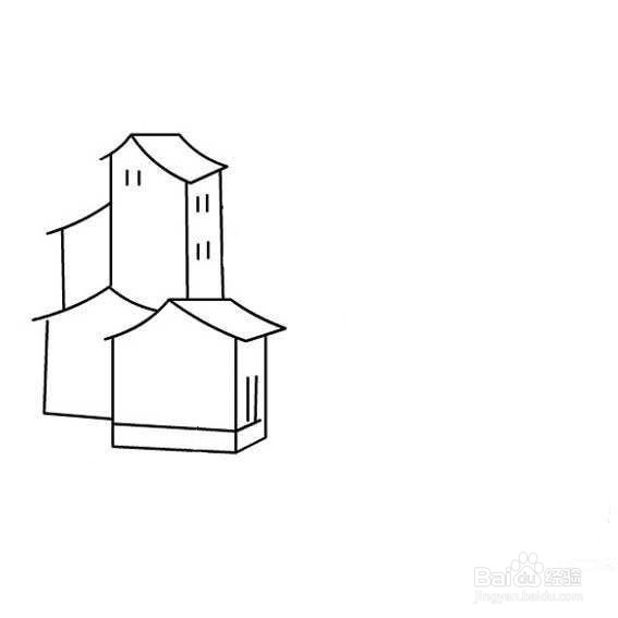 如何画江南美景简笔画