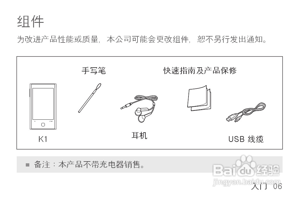 艾利和MP3播放器K1型说明书:[1]
