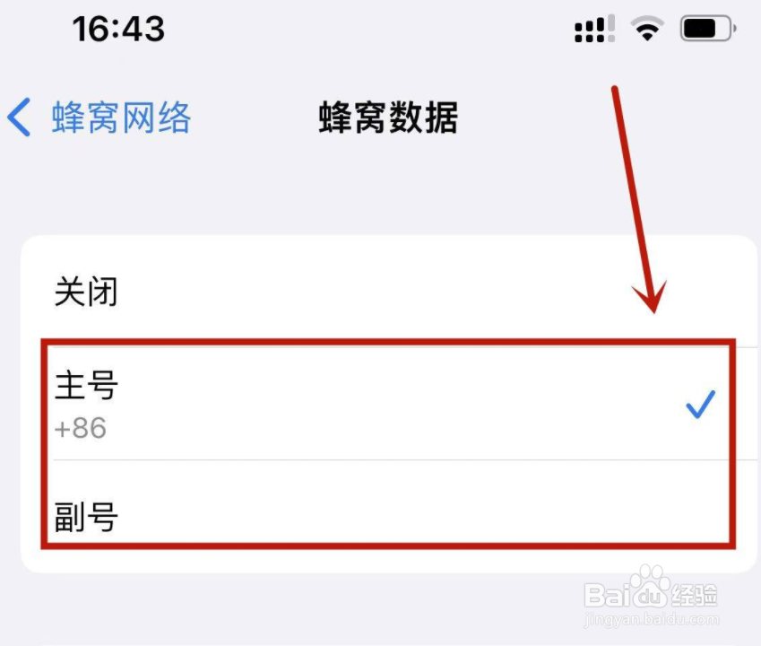 苹果13如何设置哪个卡上网