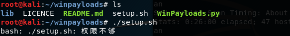 kali linux下运行.sh文件权限不够解决办法