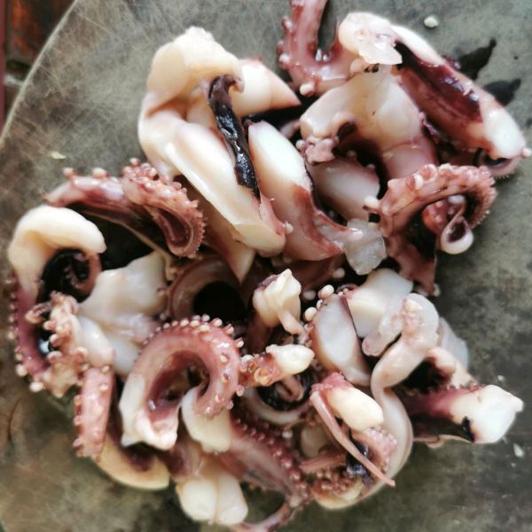 快手家常爆炒鱿鱼须