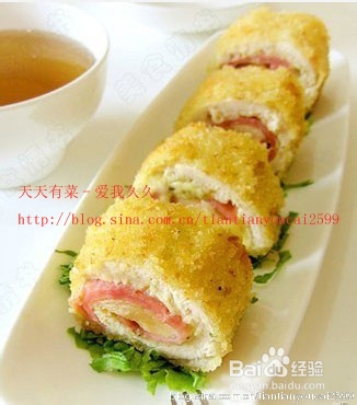 自己做早餐：鸡肉起司卷