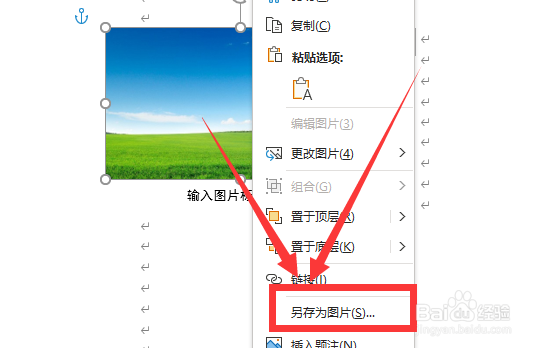 word文档中的图片怎么另存到桌面