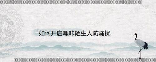 如何开启哩咔陌生人防骚扰