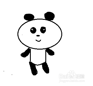 熊猫简笔画怎么画