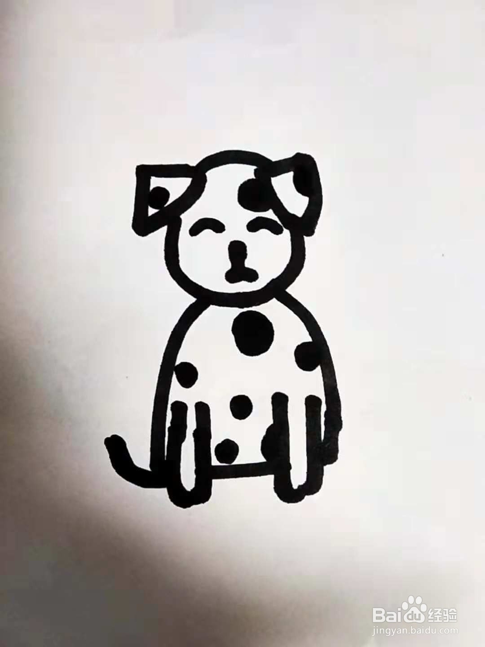 <b>斑点狗的简笔画怎么画</b>