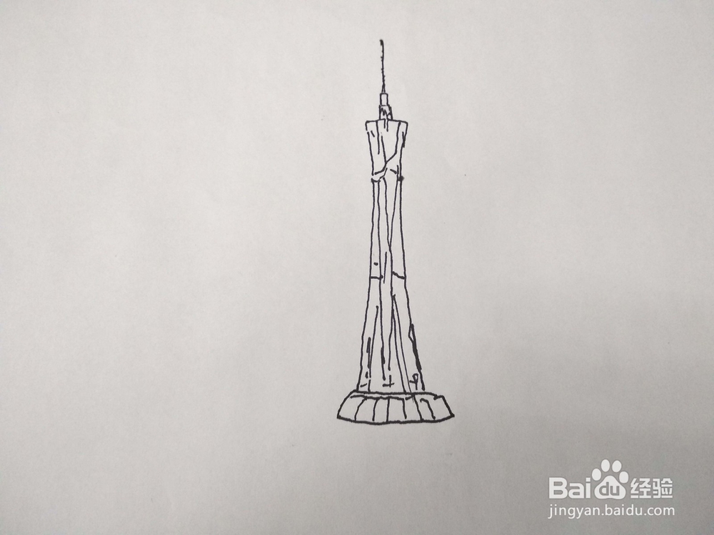 怎么画郑州市中原福塔速写?卡通儿童简笔画教程