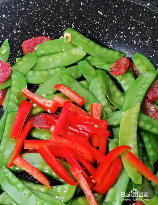 荷兰豆炒腊肠