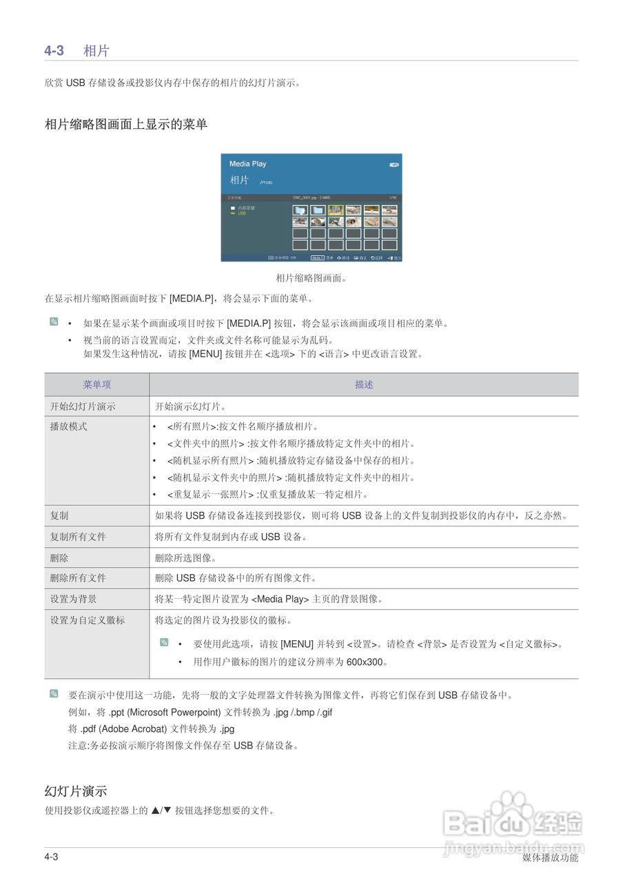 三星SP-M255W投影机使用说明书:[6]