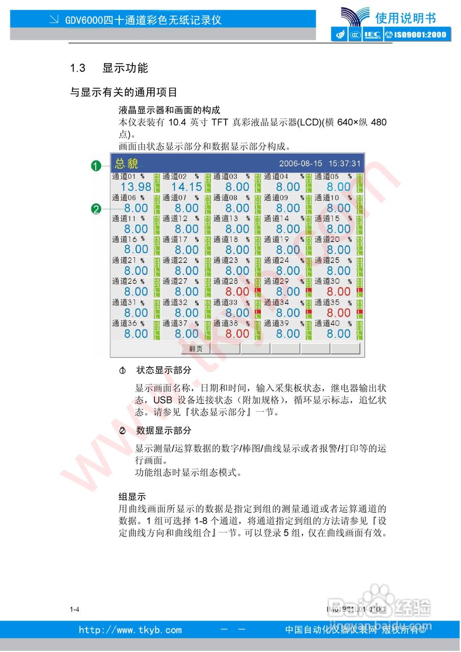 GDV6000彩色无纸记录仪使用说明书:[2]