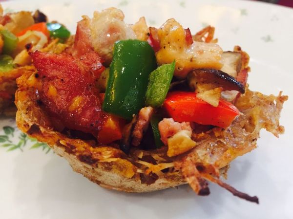 三文鱼培根土豆塔