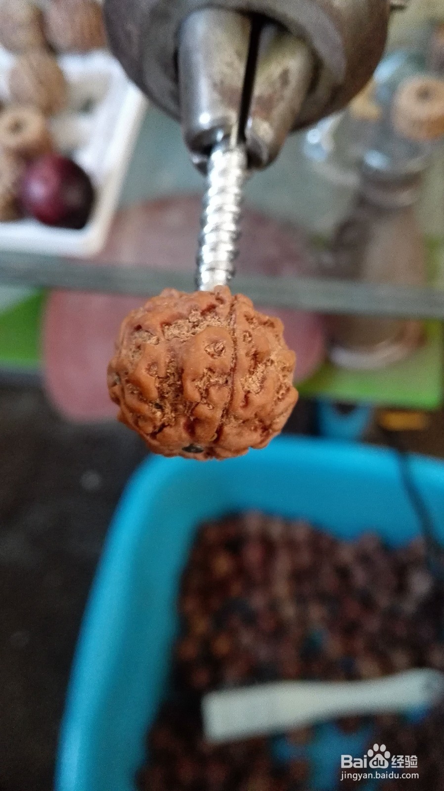 尼泊尔金刚菩提打磨无齿金刚圆珠桶珠镶嵌铜管