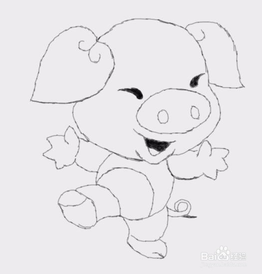 简笔画猪是怎么画的