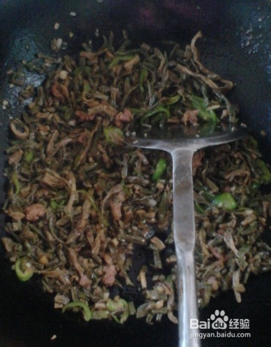 教你做肉末炒枯豆角
