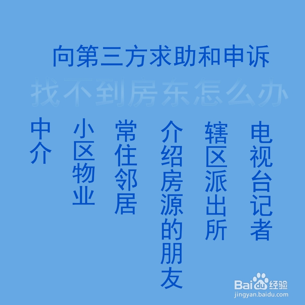 租房怎么找到房东