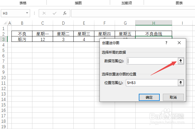 Excel如何制作迷你折线图
