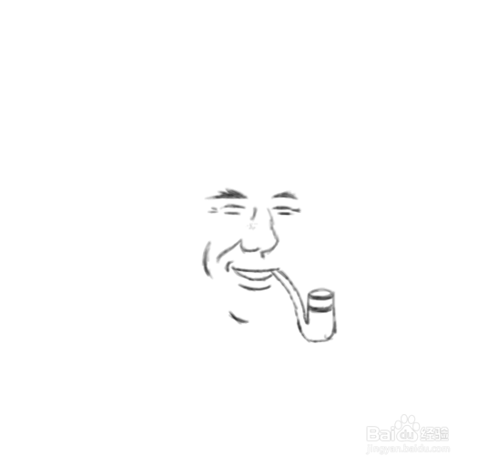 叼烟斗头像怎么画，怎么画叼烟斗的人