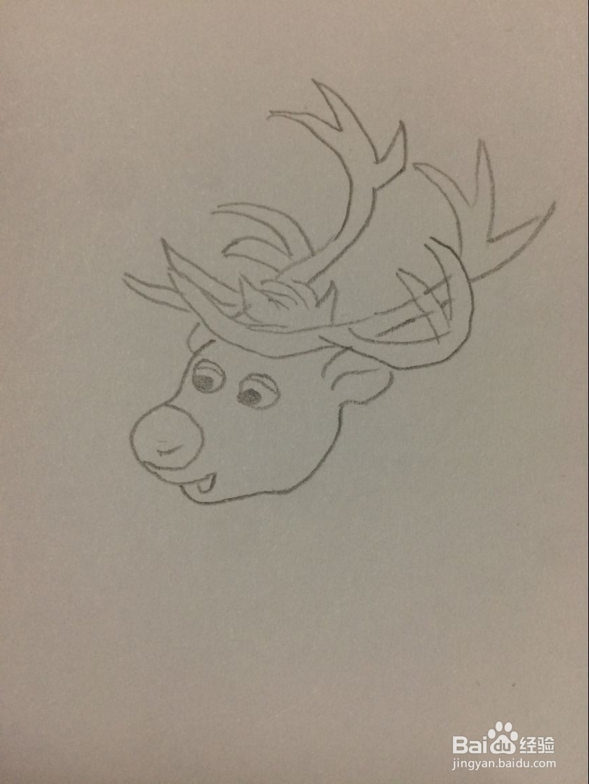 怎样简笔画驯鹿