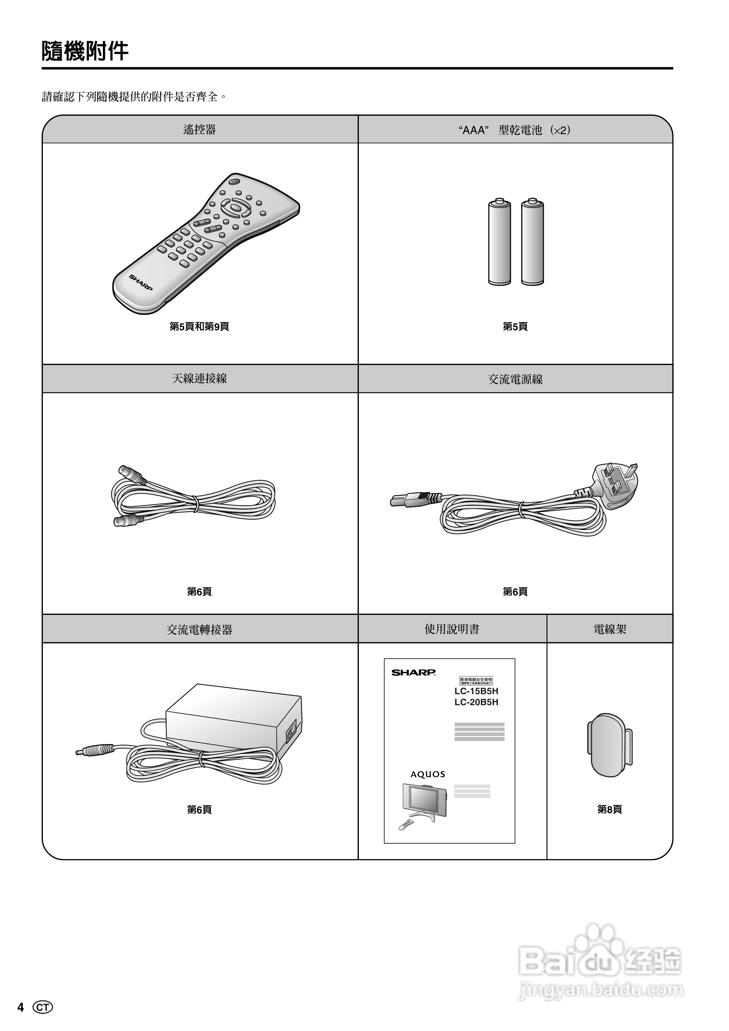 SHARP LC-15B5H彩色电视机说明书:[1]