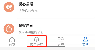 支付宝公益项目进展怎样查看