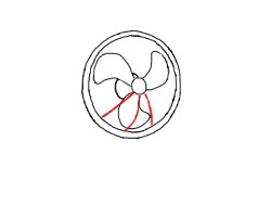 简笔画---怎么画一台电风扇