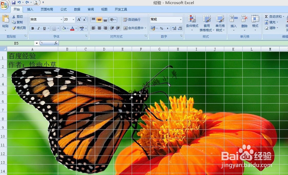 excel怎么设置背景图片 excel怎样添加背景图