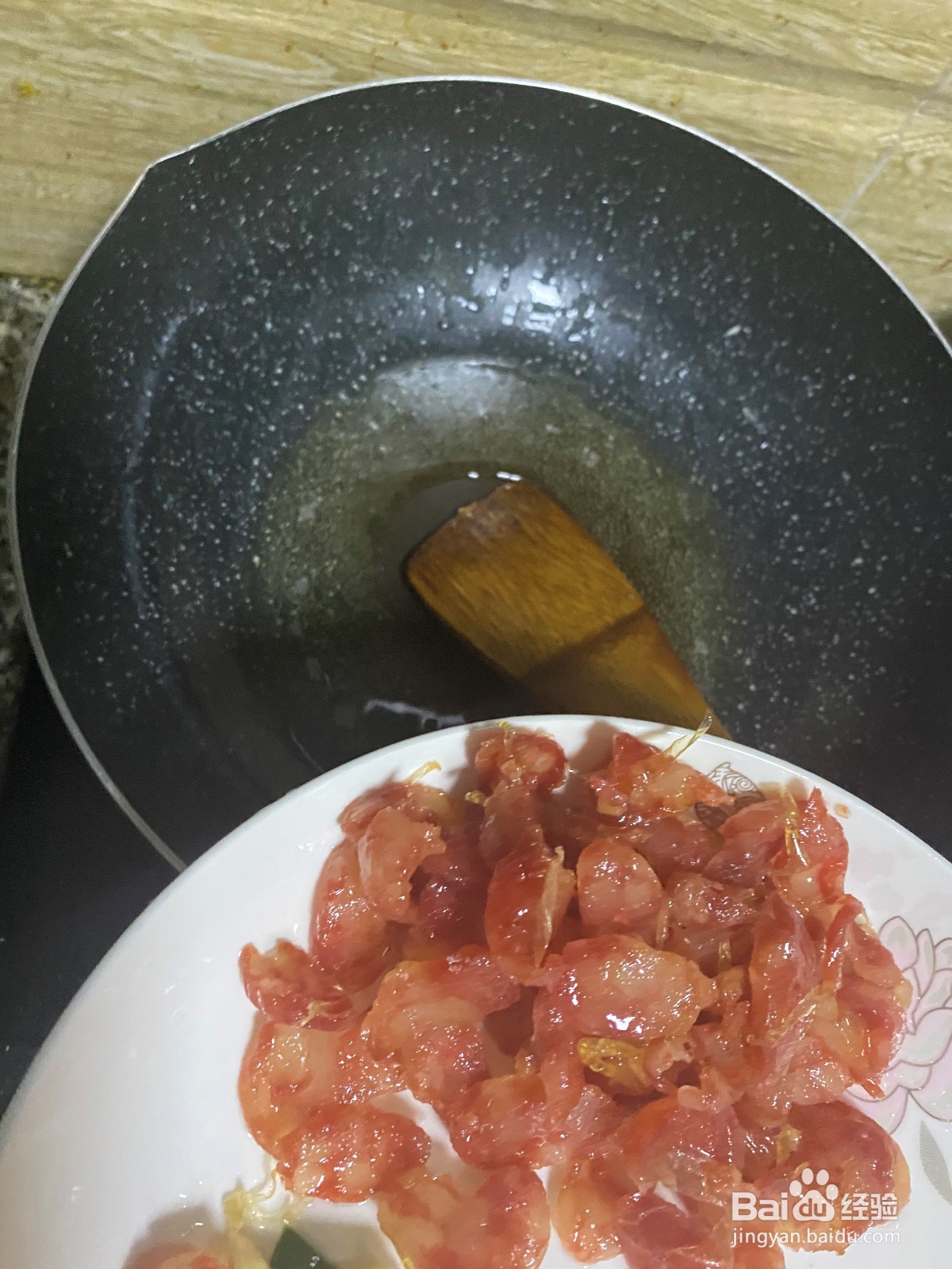 家常菜—-腊肠炒蒜苗