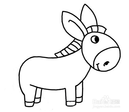 如何画一头小毛驴