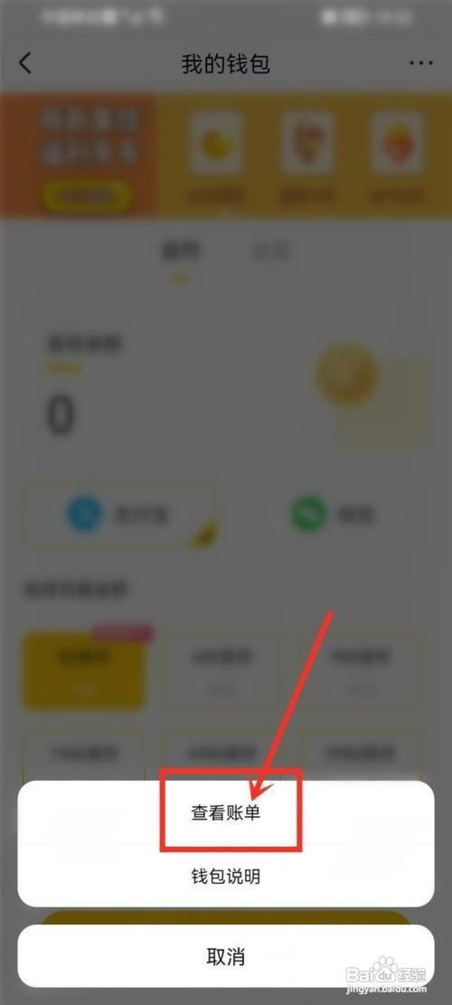 耳萌如何才能查看账单