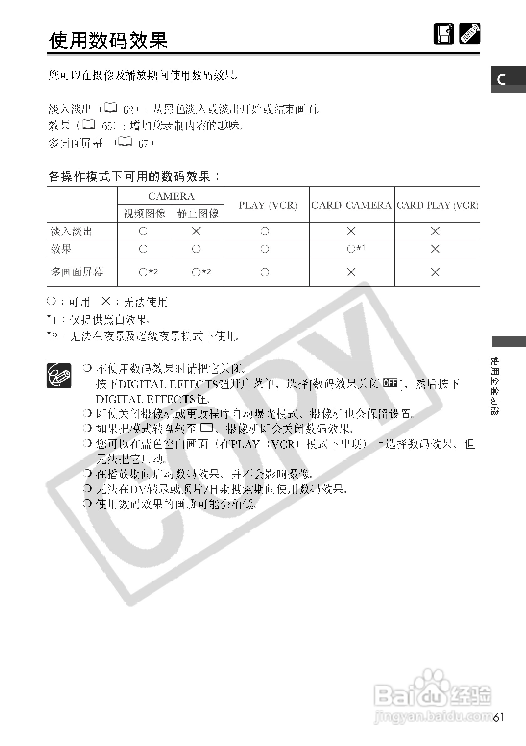 佳能MVX10i数码摄像机使用说明书:[7]