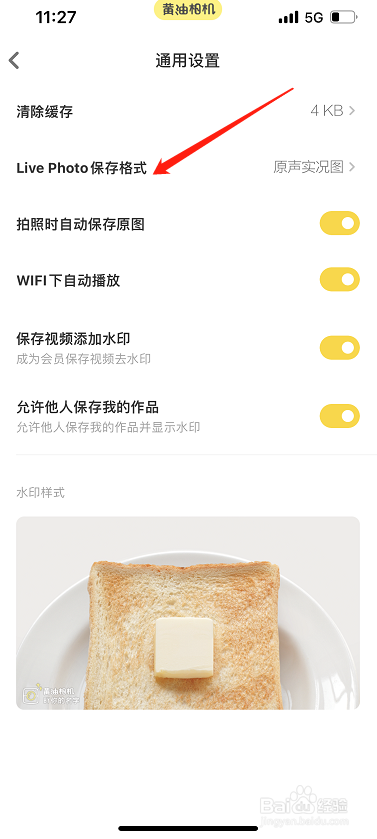 黄油相机怎么设置静态图