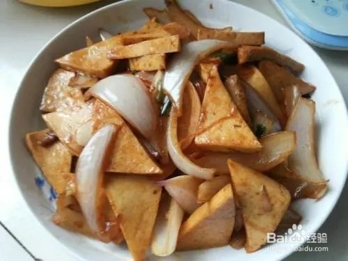 千叶豆腐炒洋葱