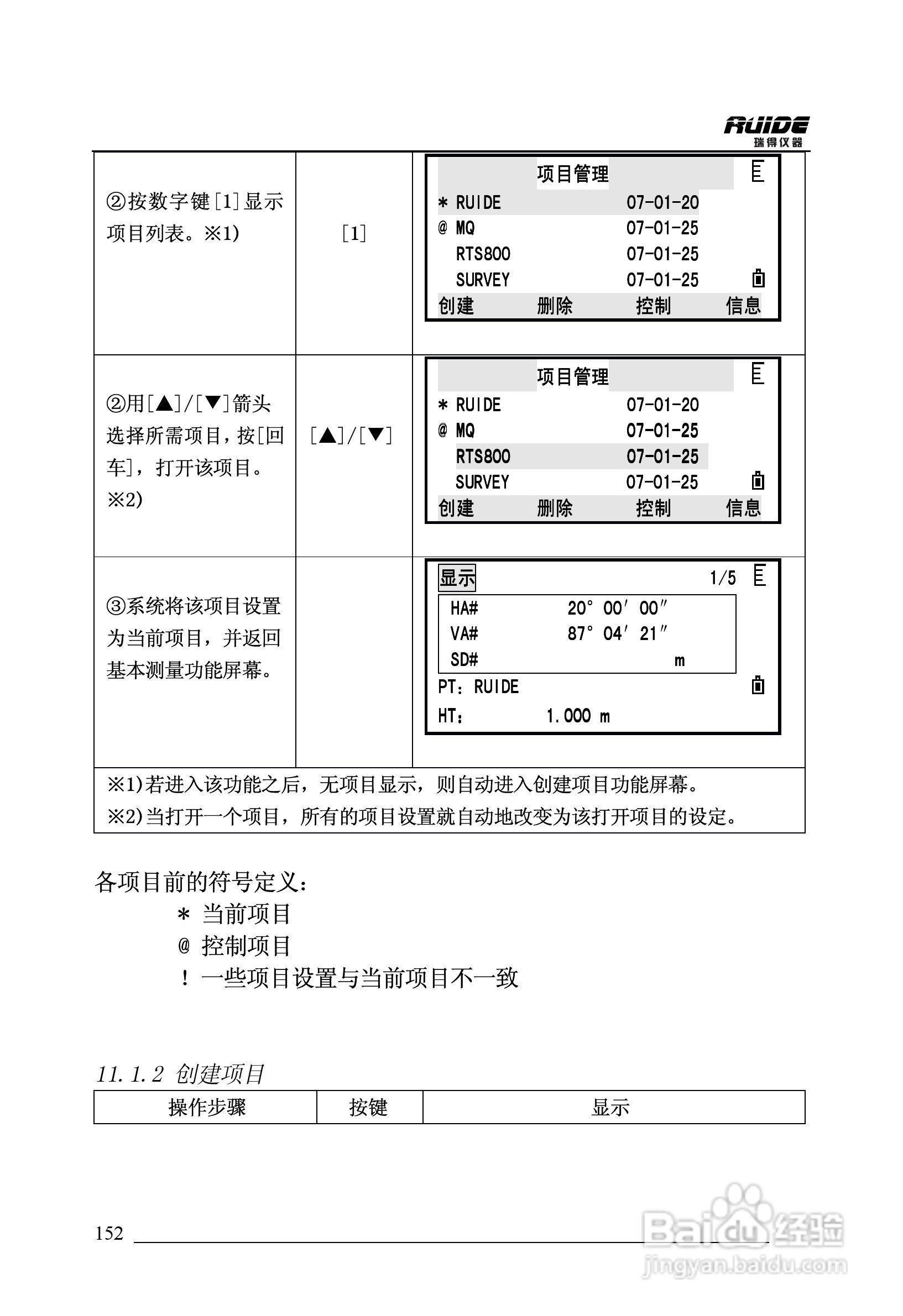 瑞得RTS-862/5R全站仪说明书:[16]