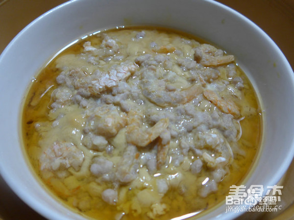 鸡蛋开洋蒸肉末