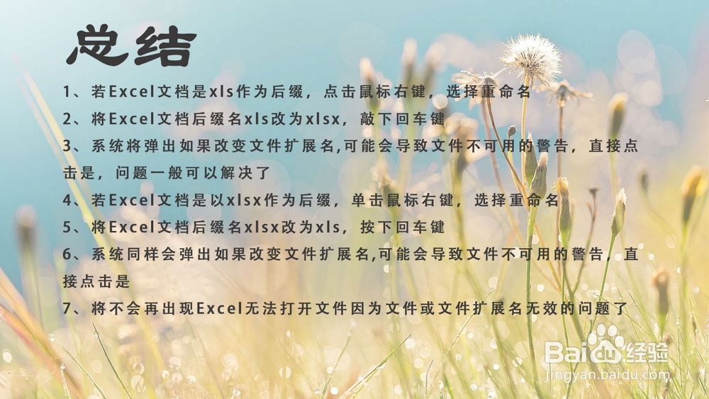 Excel无法打开文件因为文件或文件扩展名无效