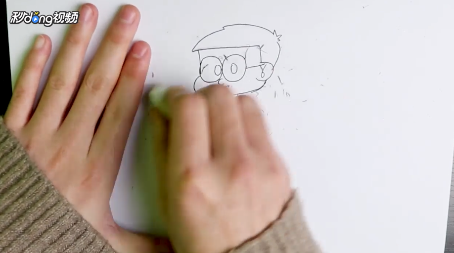 Q版大雄的简笔画如何画